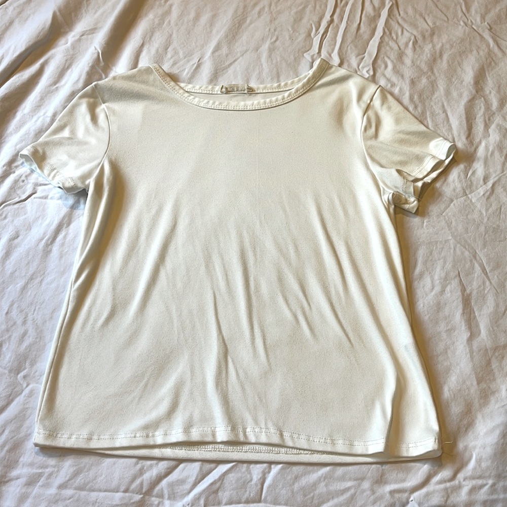 Comfy white tee/crop
